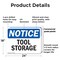 Signmission Tool Storage, 24 in W x Rectangle, Plastic OS-2PACK-NS-P-1824-L-18692 - alternate 7
